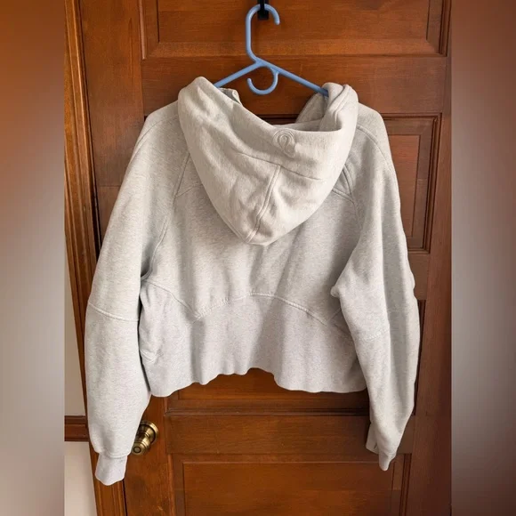 Lululemon Scuba Oversized 1/2 Zip Hoodie in Heathered Core Ultra Light Grey - Picture 8 of 9